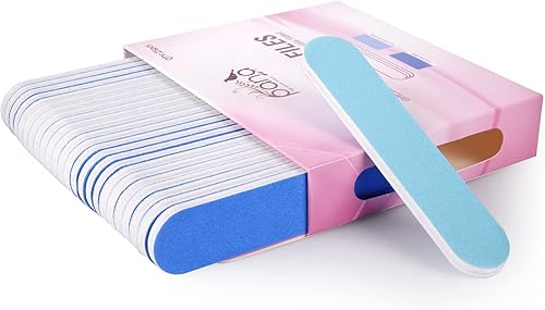 Miniatura 8 de PANA - 10 limas de uñas profesionales de doble cara de tamaño gigante, cebra, grano 180240, lima de inmersión de uñas, manicura y pedicura, lavable,