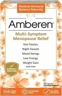 Amberen: Safe Multi-Symptom Menopause Relief. Clinically Shown to Relieve 12 Menopause Symptoms: Hot Flashes, Night Sweats, Mood Swings, Low Energy and More. 1 Month Supply