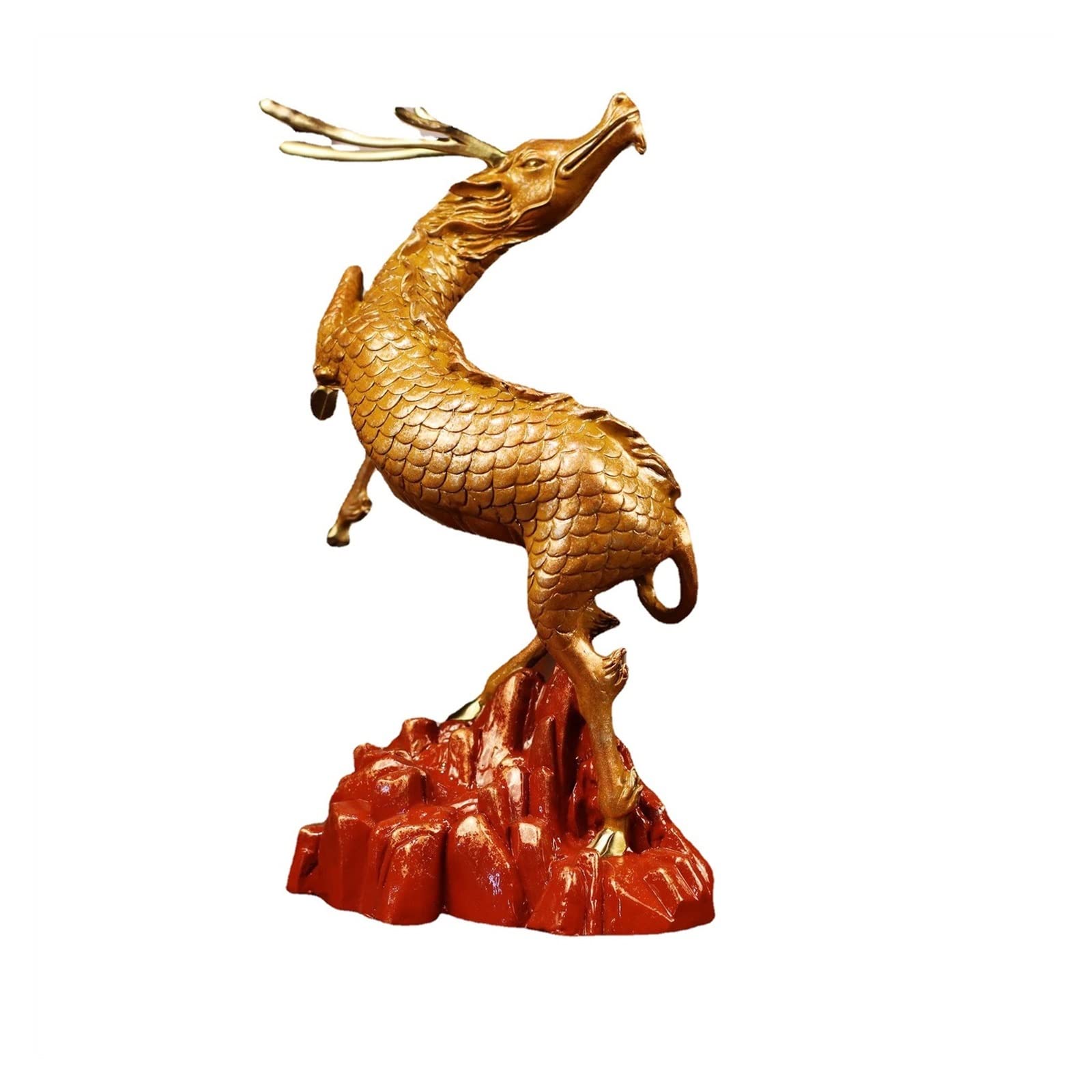 ZZlei2yu-12 Home Decor Ornament Xianglin Leap Qilin Ornaments Home Living Room Entrance Decorations Copper Sculpture Rui Animal Crafts Housewarming Opening Colorful Ornament
