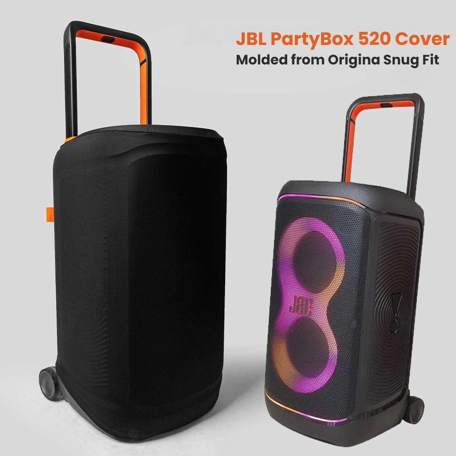 Dust Cover Protective Case for JBL PartyBox 520 Portable Party Speaker, Stretch Dust Case Speaker Cover Soft Protective Sleeve with Elastic Band for JBL PartyBox 520 Speaker(Cover Only) - Image 2