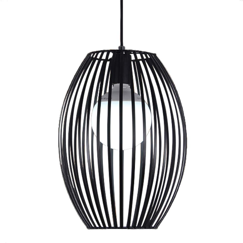 Lustre moderne à LED cage noire 38 cm suspension en V pour plafond