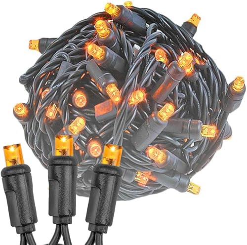 Miniatura 10 de Novelty Lights Juego de 50 luces LED de Navidad, iluminación al aire libre, luces de fiesta, patio, morado, cable negro, 11 pies