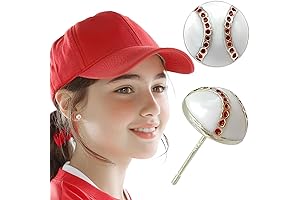 Hypoallergenic Sterling Silver Baseball Stud Earrings