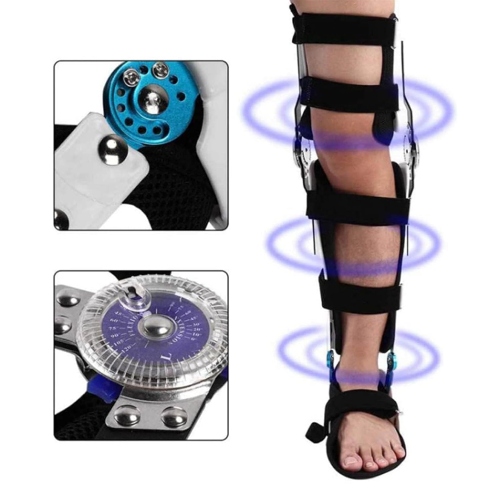 Soporte de ortesis de Rodilla Estabilizador de articulación Ajuste Ajustable Hip Costa Hip Abducción de ortesis Ayco de la Pierna Soporte de articulación para ACL, PCL, MCL, Artritis, A Derecha, B