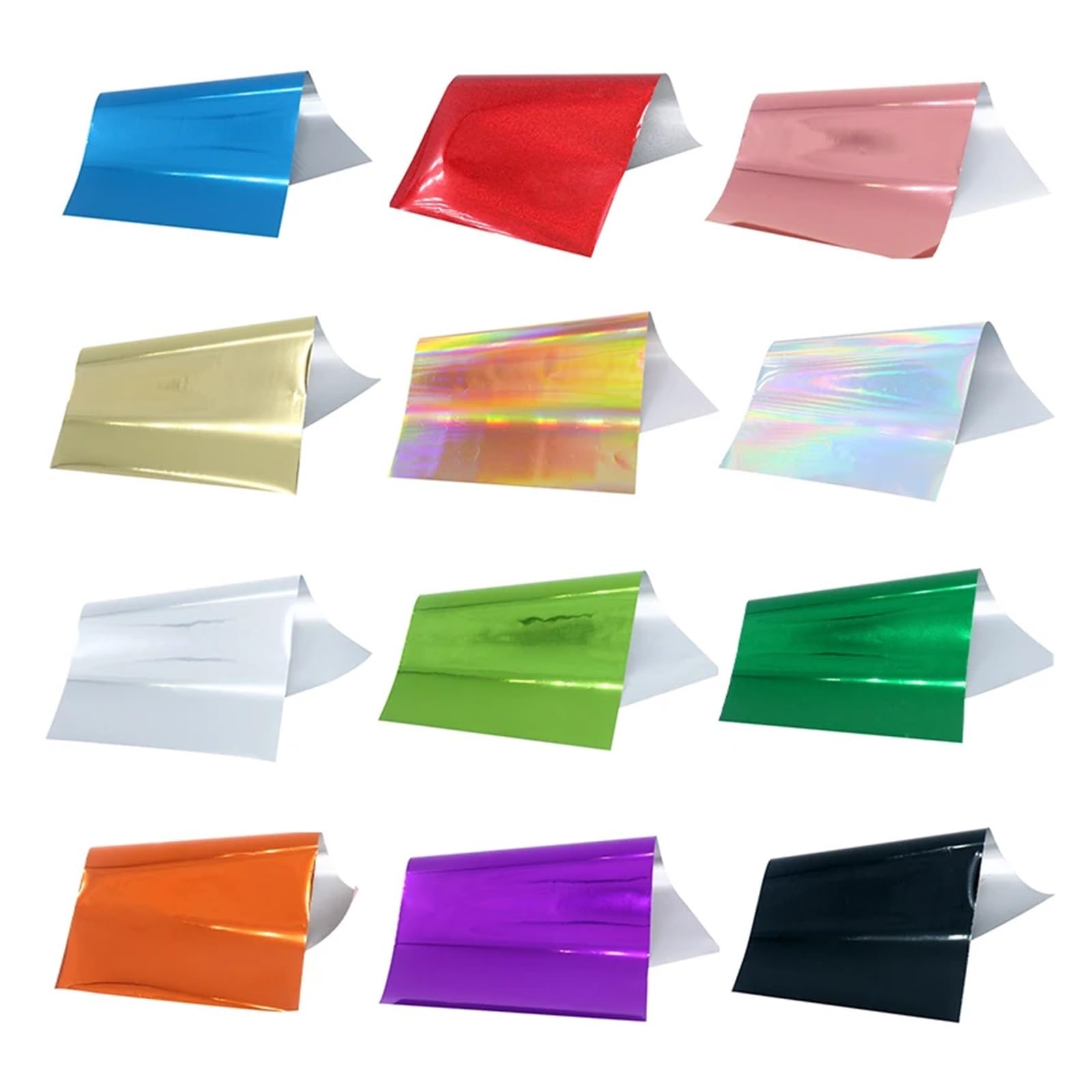 Papier pour estampage à chaud, Papier transfert thermique multicolore 8 x 15 cm, 50 feuilles