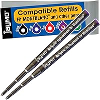 Vista 6 de Jaymo Repuesto para Montblanc 128211 - Medidas 3.875 in / 98 mm de largo - Recambio de bolígrafo - 2 negro