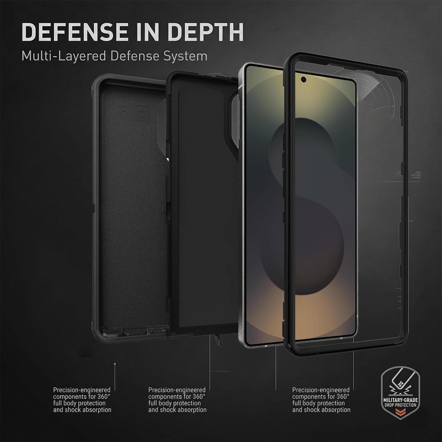 Defender - Custodia compatibile con Samsung Galaxy S26 Ultra, con clip da