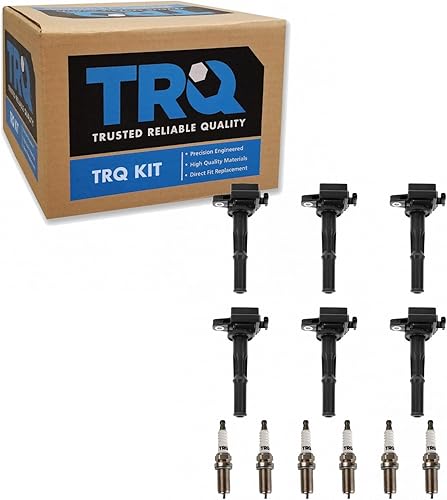 Miniatura 41 de TRQ Kit de bobina de encendido y bujía Iridium 12 piezas compatible con Ford Explorer 2020-2021 Police Interceptor Utility Lincoln Aviator con V6