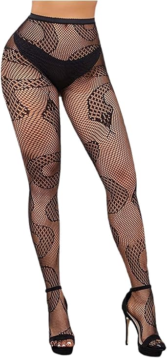 Fishnet Stockings for Women Fishnet Tights,Fishnet Stockings Patterned Tights Thigh-High Black Socks Lace Leggings Pantyhose