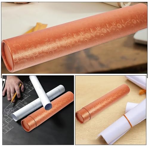 Operitacx 2er-box Zylinderkasten Push-up-röhren Aus Kraftpapier Versandrohre Mit Verschluss Kraftkartonröhren Versandhülsen Aus Kraftpapier Braune Papierröhre Spezialpapier Ziehen Poster