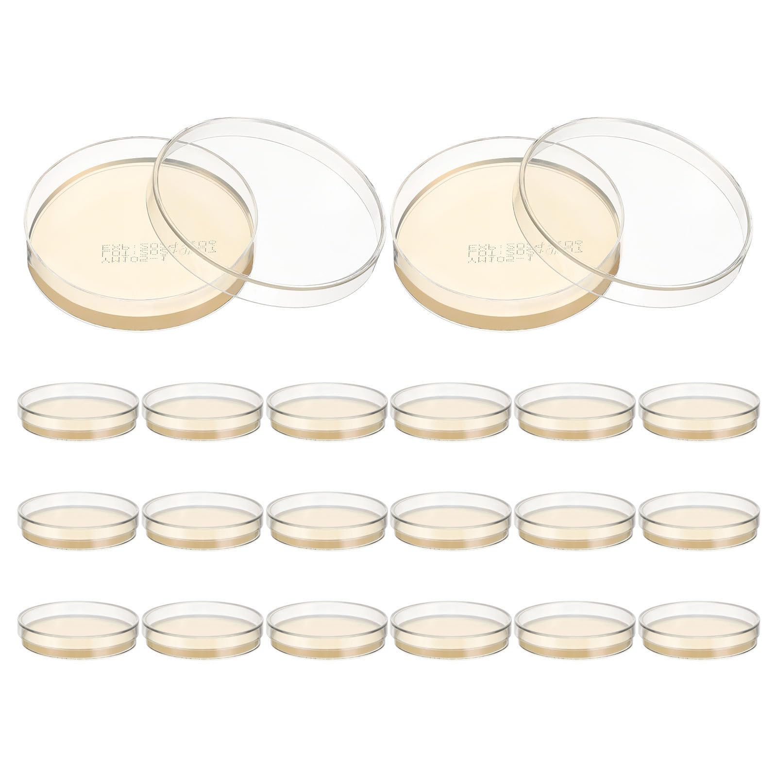 OUNONA 30 placas de Petri con agar nutritivo - Placas de agar pre-vertido de 7 cm (2,8") para que los estudiantes aprendan microbiología e investigación de laboratorio.