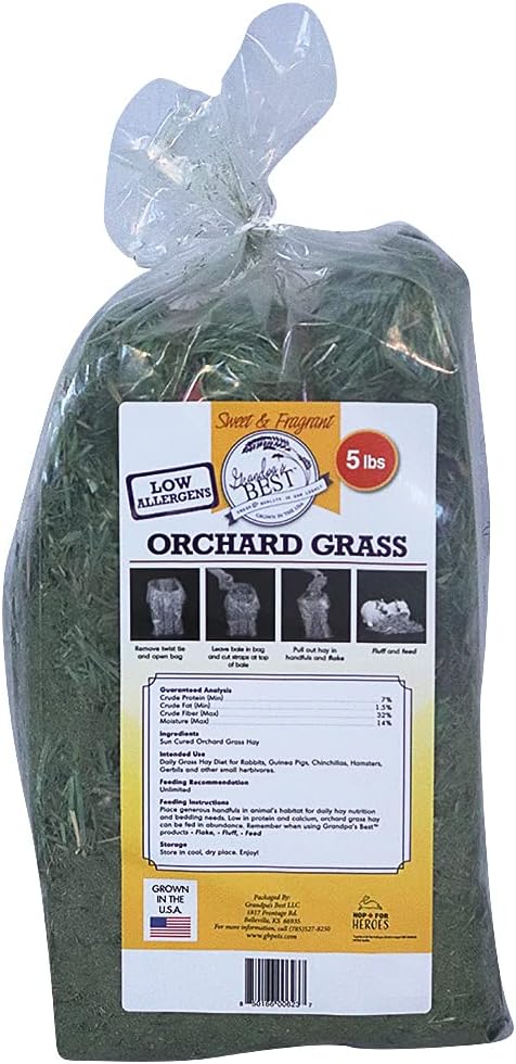 Grandpa's Best Orchard Grass Bale, 10 Lbs (Packaging may vary) : Pet Supplies
