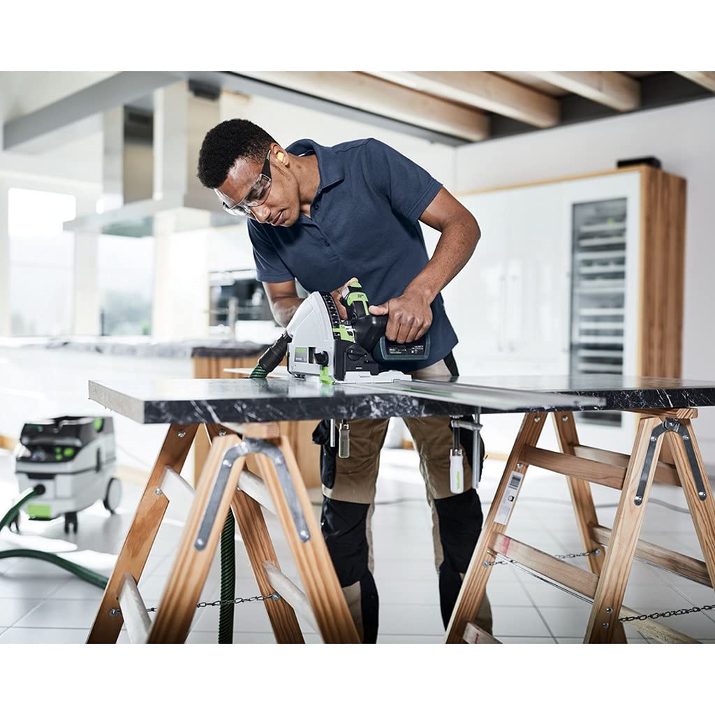 Festool Scie plongeante sans fil festool tsc 55 5,2 kebi-plus/xl-fs - 2 batteries 18v, chargeur + lame ø160mm + rail fs1400/2-577006
