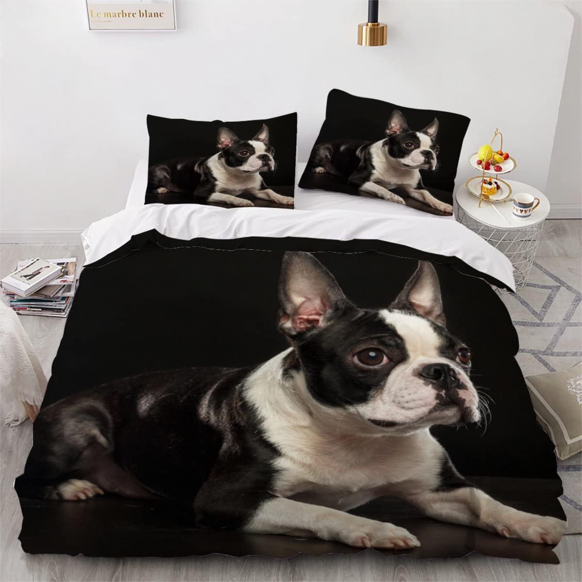 Dog Duvet Cover Set Single Kids Bed 3D 