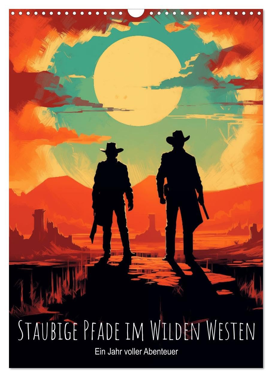 Dusty trails in the Wild West: a year full of adventure UK-Version (Wall Calendar 2026 DIN A3 Portrait), CALVENDO 12 Month Wall Calendar — image 1