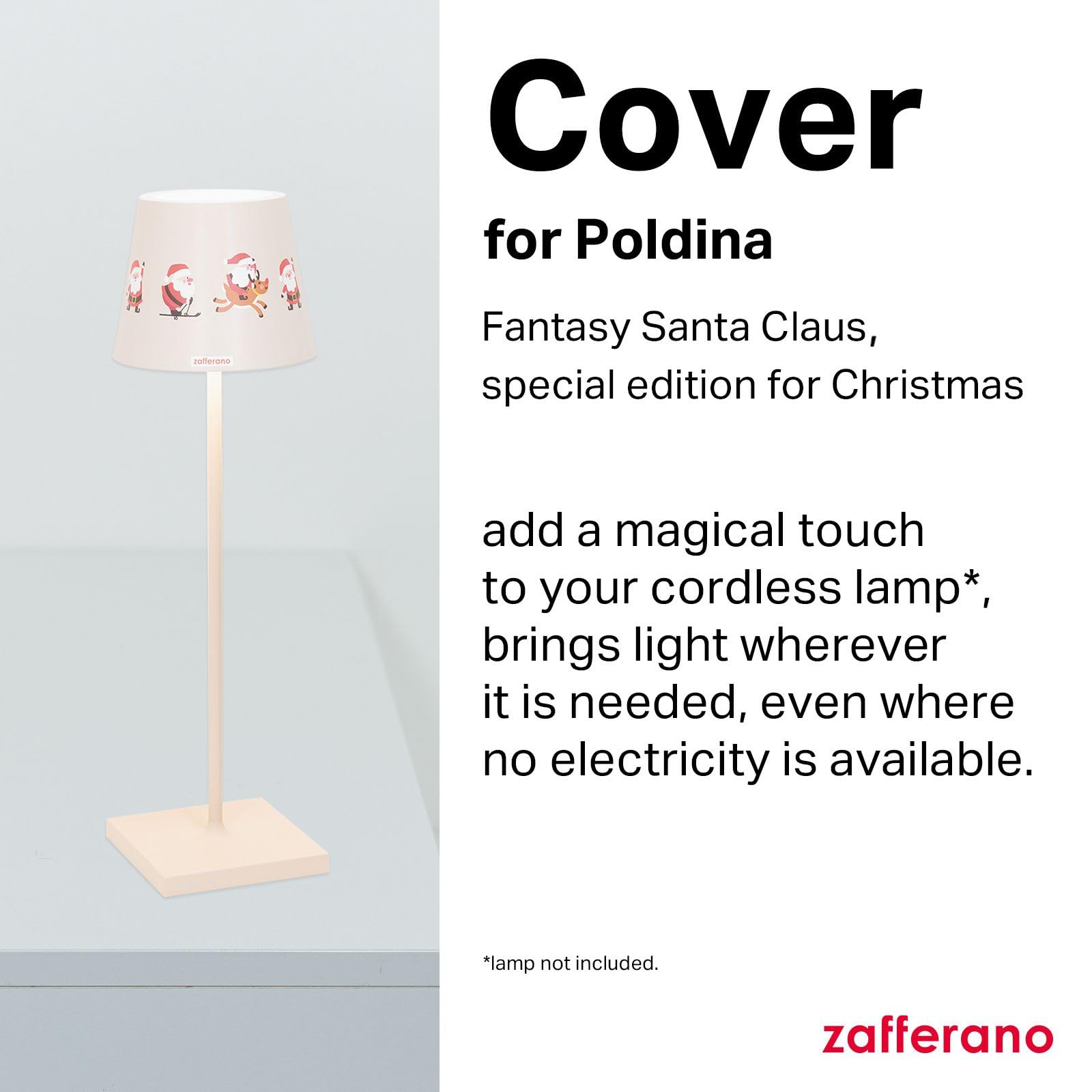 Zafferano, Poldina Cover Christmas Special Edition, Metal Lampshade for Table Lamp Compatible with Poldina Lamps - Image 2