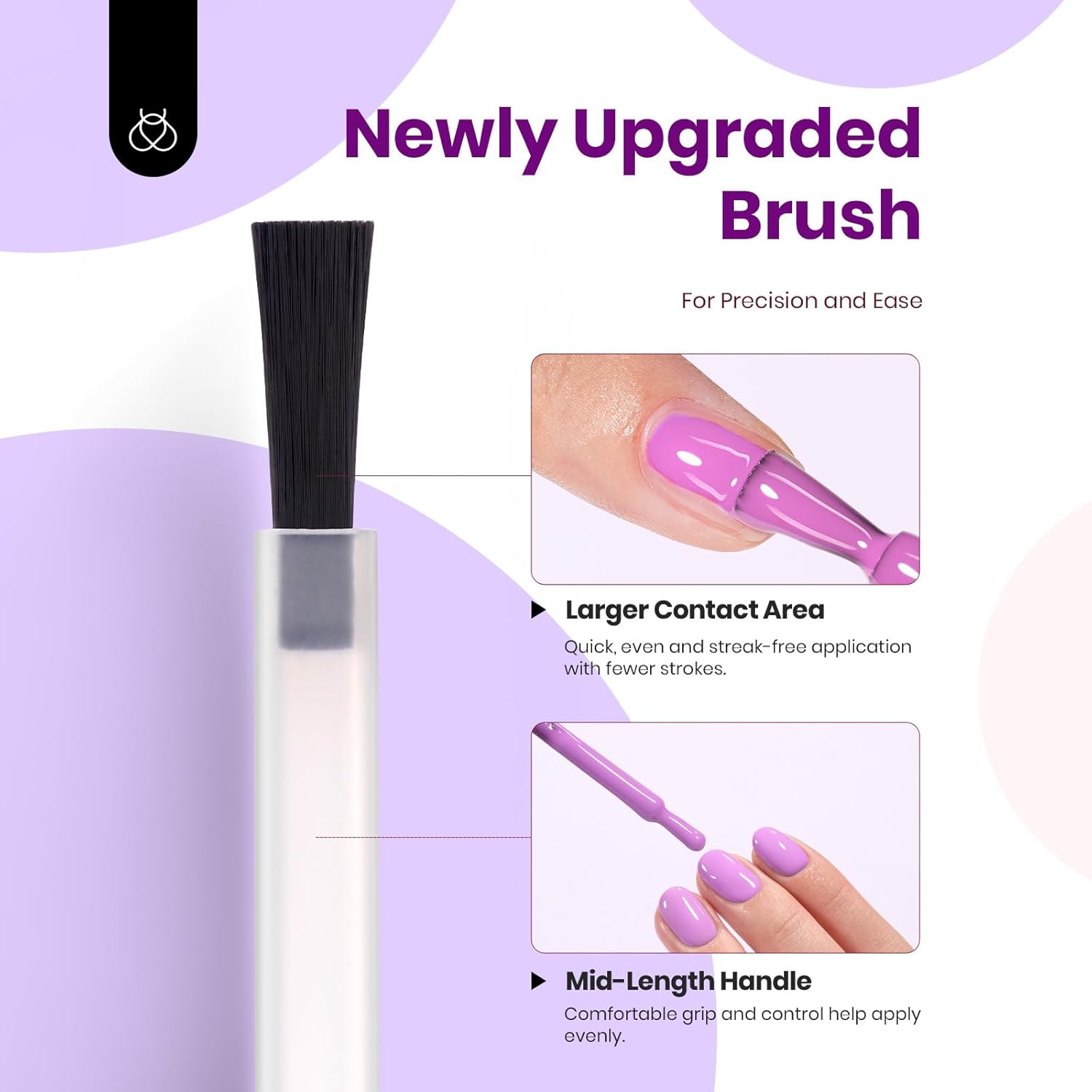 Beetles HEMA-FREE Gel Polish Set - 6 Colors 15ML Full Size Baby Blue Purple Polish Kit Summer Wisteria Whisper Collecction Soak off Uv Led Lamp Nail Art Salon Colorful Bottle Manicure
