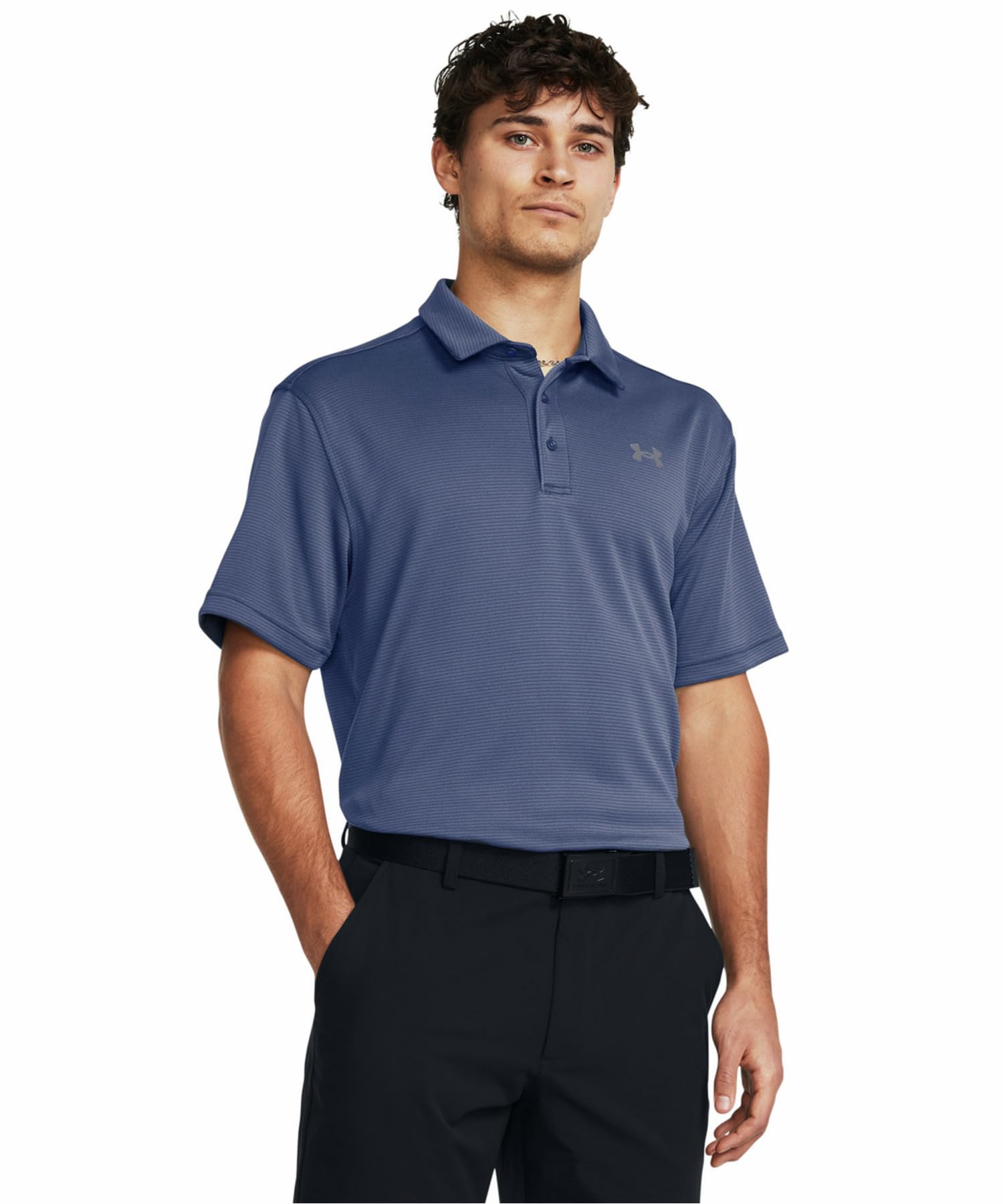 Under Armour Men's Tech Golf Polo, (045) Downpour Gray / / Pitch Gray, XL