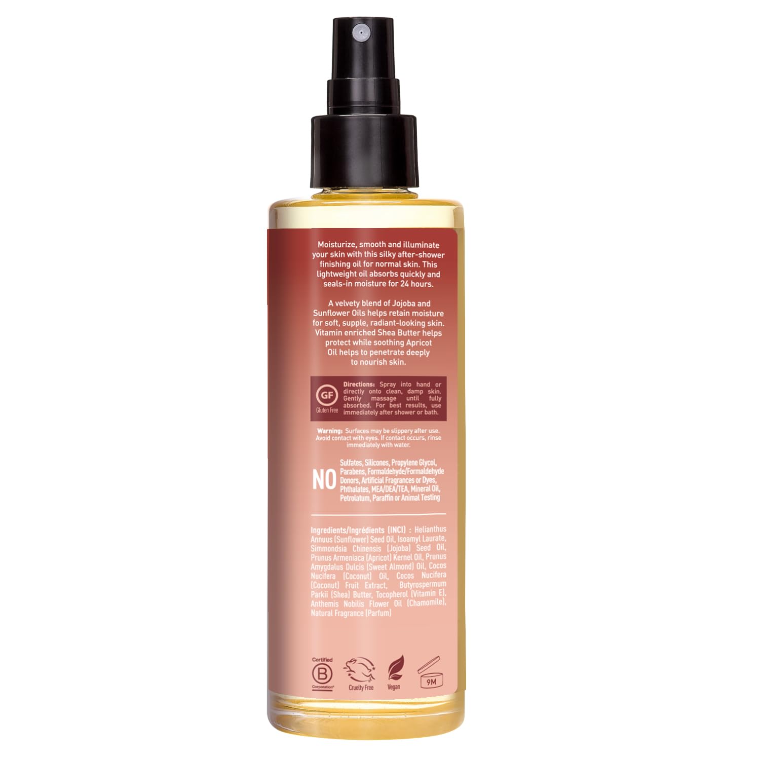 Desert Essence, Jojoba & Sunflower Body Oil Spray, 8.28 fl. oz. - Gluten-Free, Vegan, Cruelty Free - 24hour Moisture, Soothes Skin, Perfect for Sensitive Skin, Illuminating Body Spray - Image 7