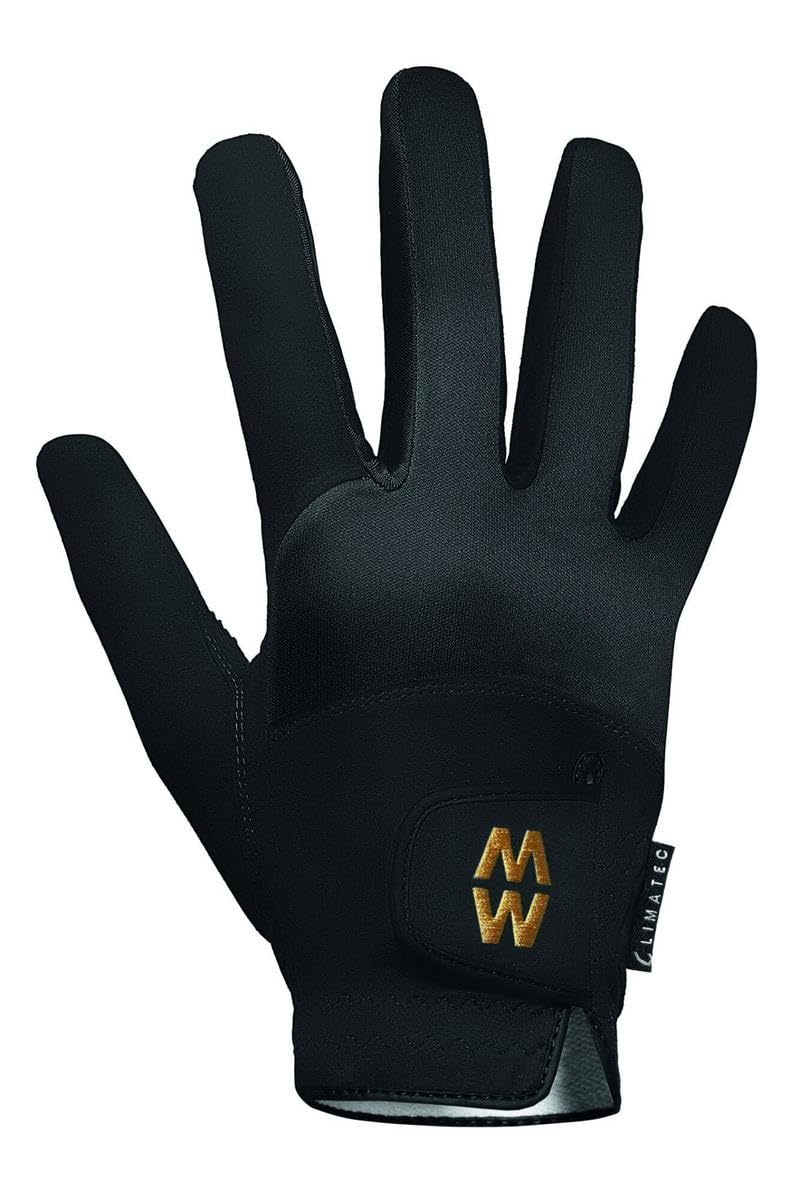 Macwet Men's & Women's 1 Pair Short Climatec Sports Gloves 8 Black