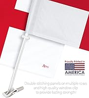 Vista 263 de Bandera de Estados Unidos con poste para coche, bandera para carros, 2 unidades, bandera de América, capó para auto, 4 de julio, decoración