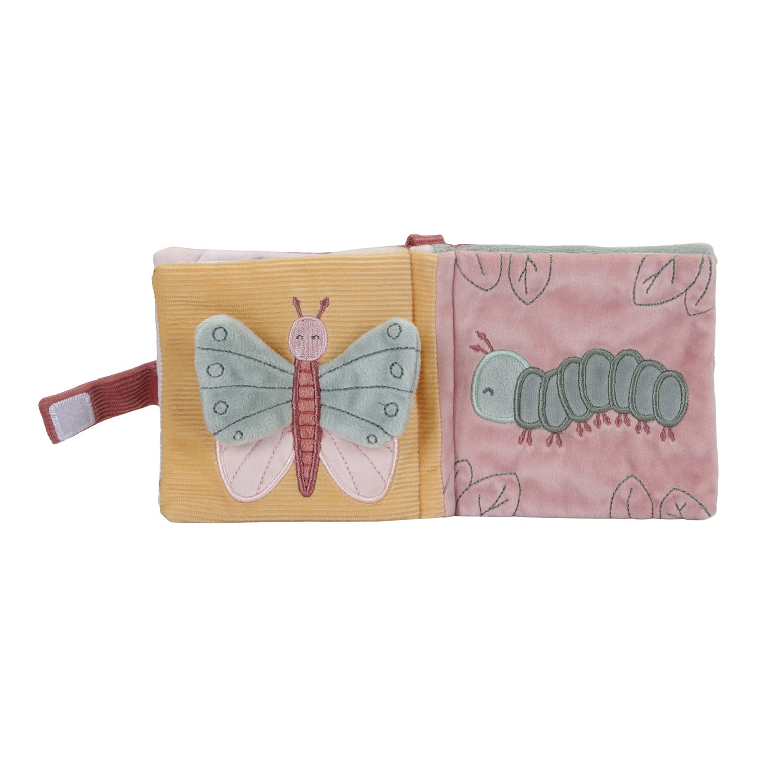 Little Dutch 8719 - Libro de tela para cochecitos, diseño de flores y mariposas (11,5 x 11,5 x 4 cm)