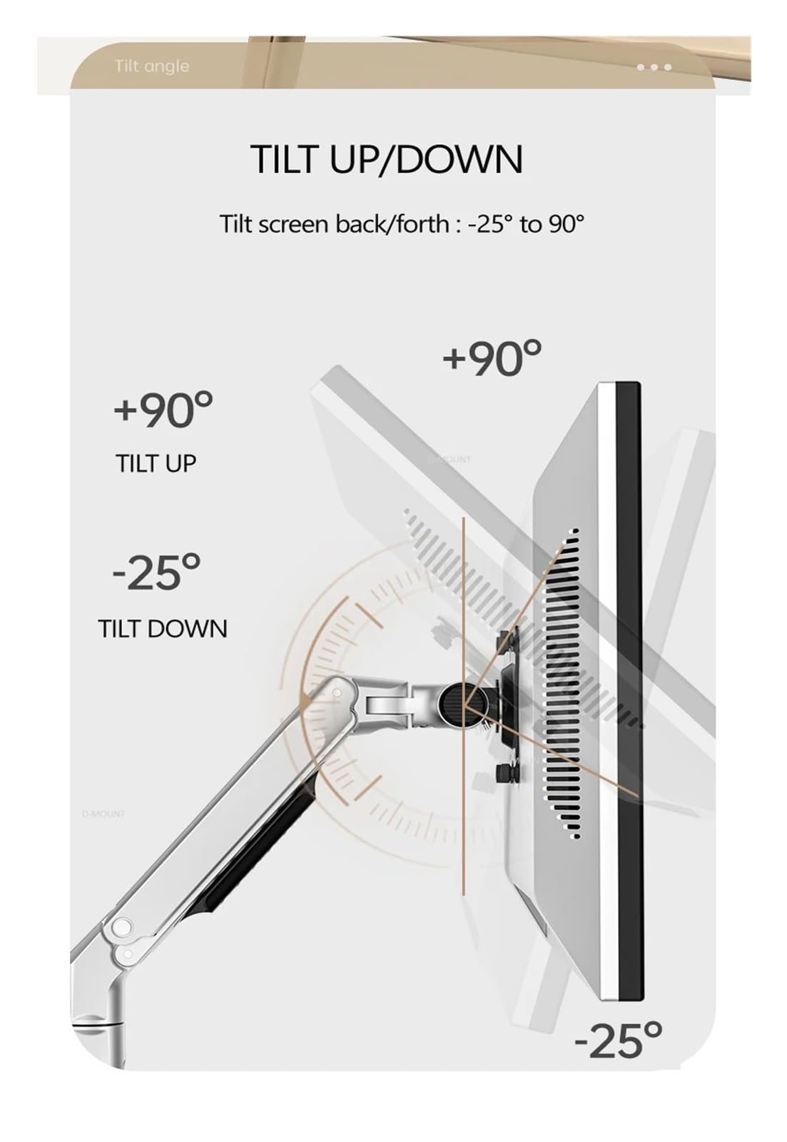 Supporto for monitor in alluminio, braccio extra lungo 17-32" 3-6 kg