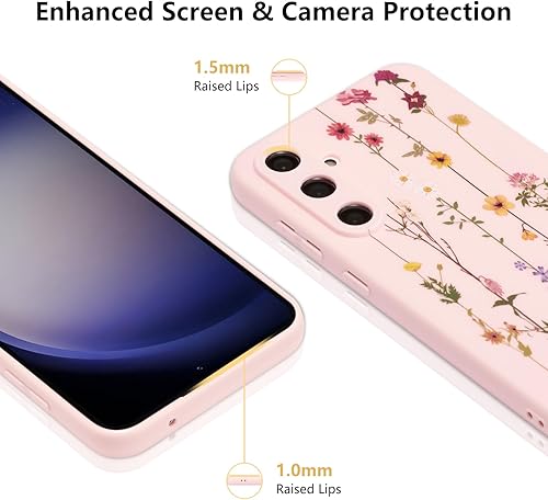 Vista 230 de ZTOFERA Funda protectora delgada para Samsung Galaxy S21 FE 5G, bonito diseño de flores para niñas y mujeres, funda protectora delgada para Galaxy