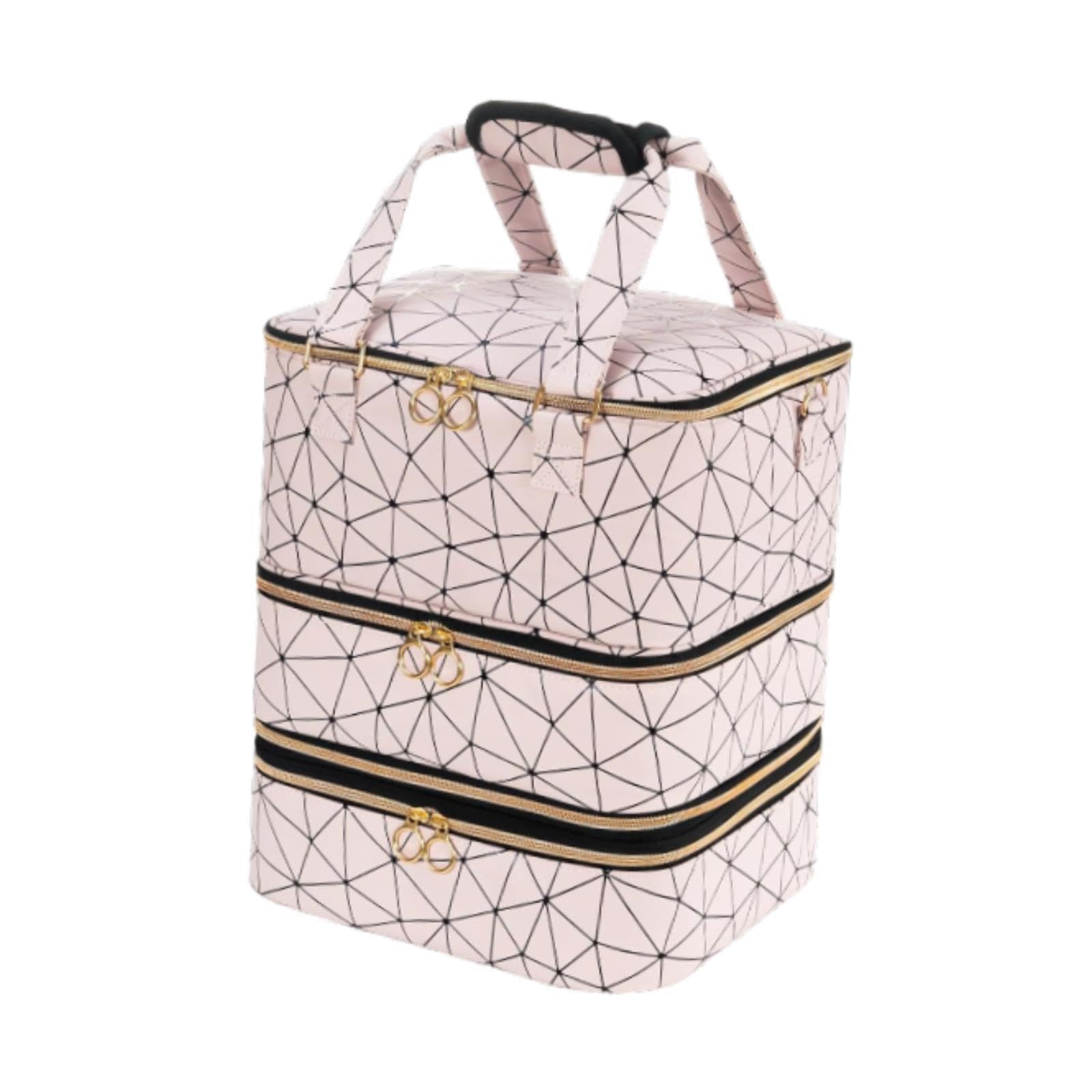 Bolsa de almacenamiento de esmalte de uñas de 3 capas con capacidad para 84 botellas. Ofrece gran capacidad para todas las herramientas y accesorios.