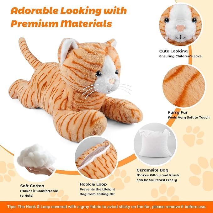Eco Nation | Pluche Knuffel | Lapjeskat | 22 cm | Eco-Logisch