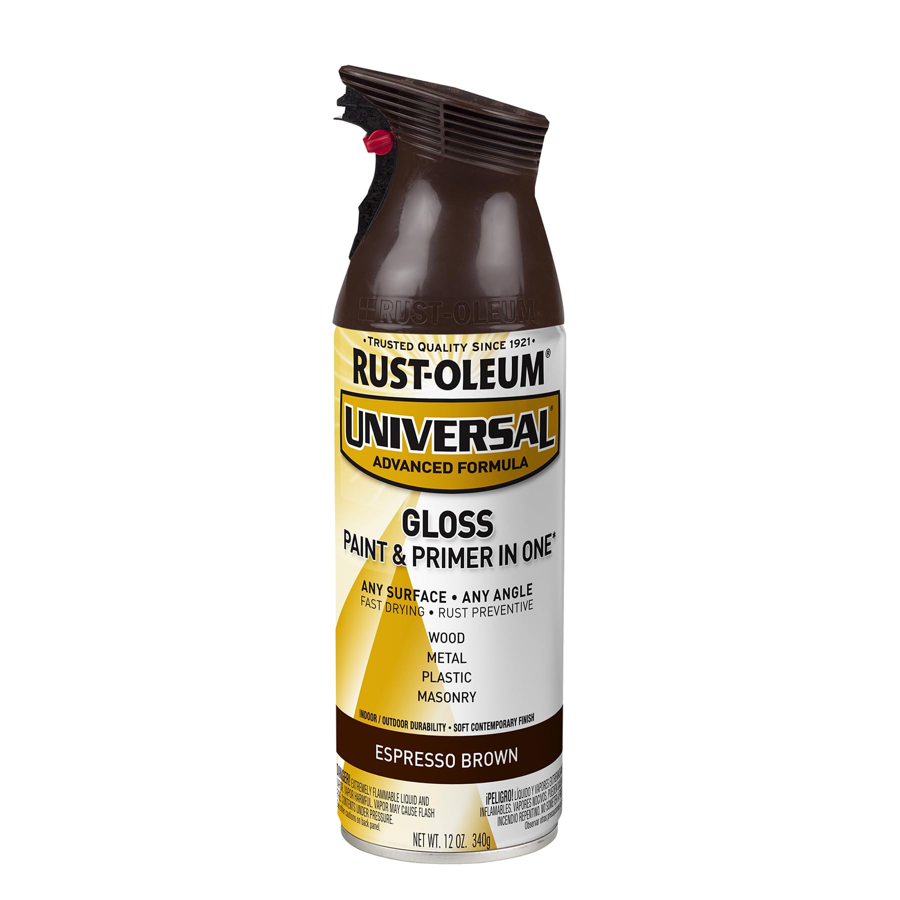 245215 Universal All Surface Spray Paint, 12 oz, Gloss Espresso Brown