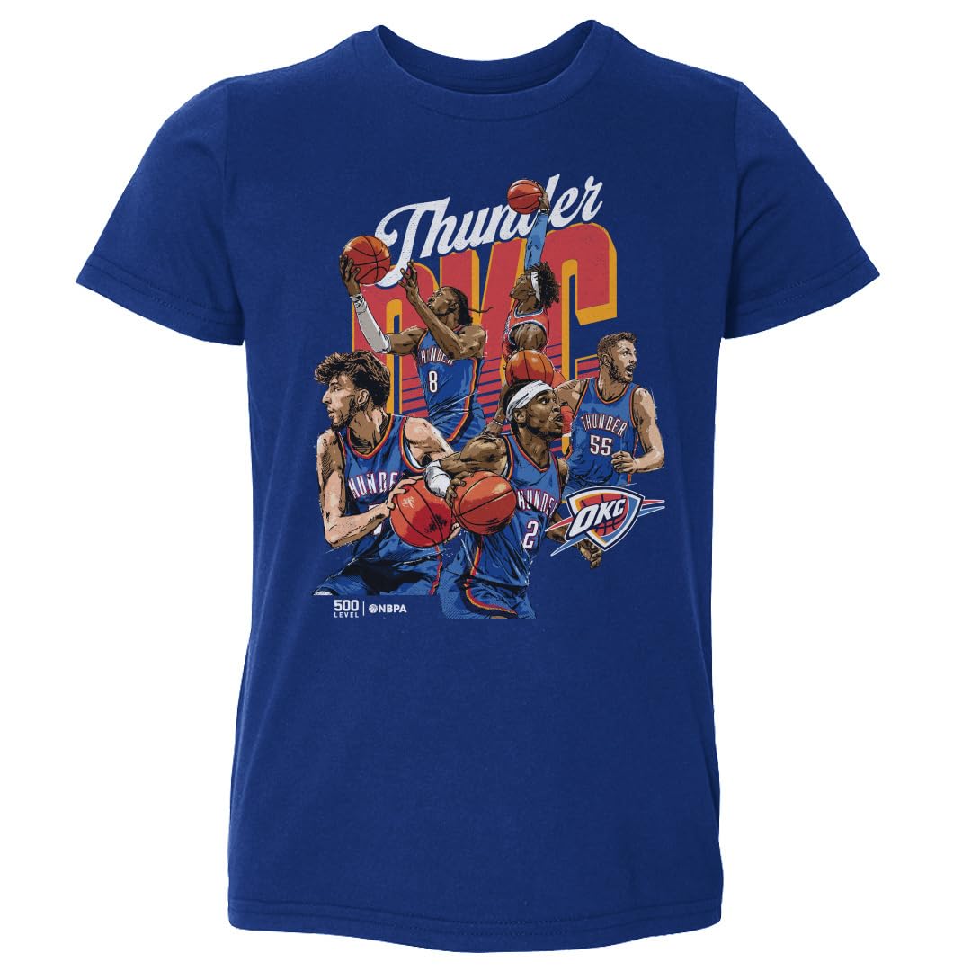 500 LEVEL Oklahoma City Thunder Starting 5 Toddler Shirt (Royal Blue, 3T)