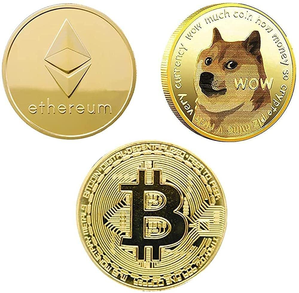Bitcoin Coin Btc Ethereum Coin Eth Dogecoin Coin Doge Gold | Desertcart  Seychelles