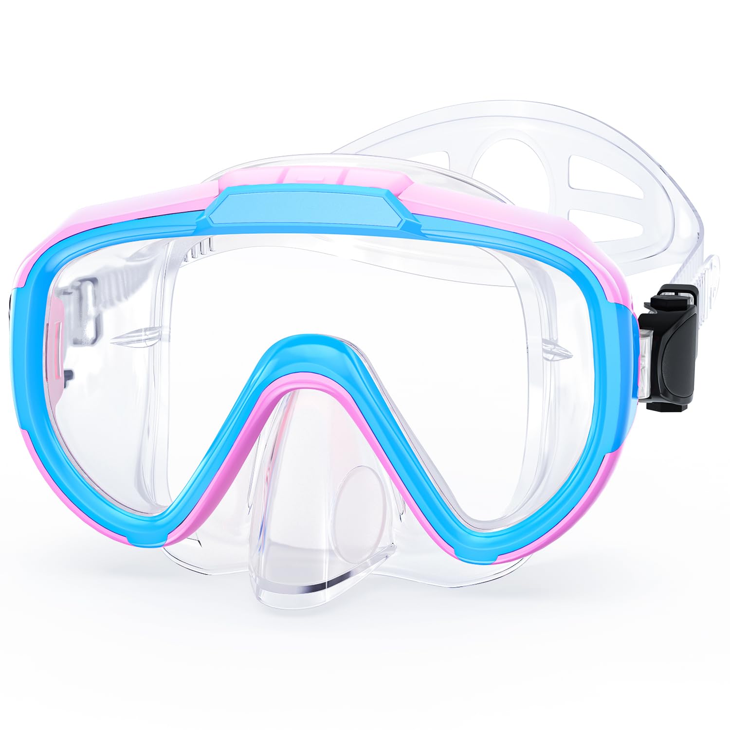Norabidea Swim Goggles Adult Kids, Anti Fog Swimming Goggles with Nose Cover,No Leaking Clear Snorkel Dive Mask 180 Wide View Men Women Youth Boys