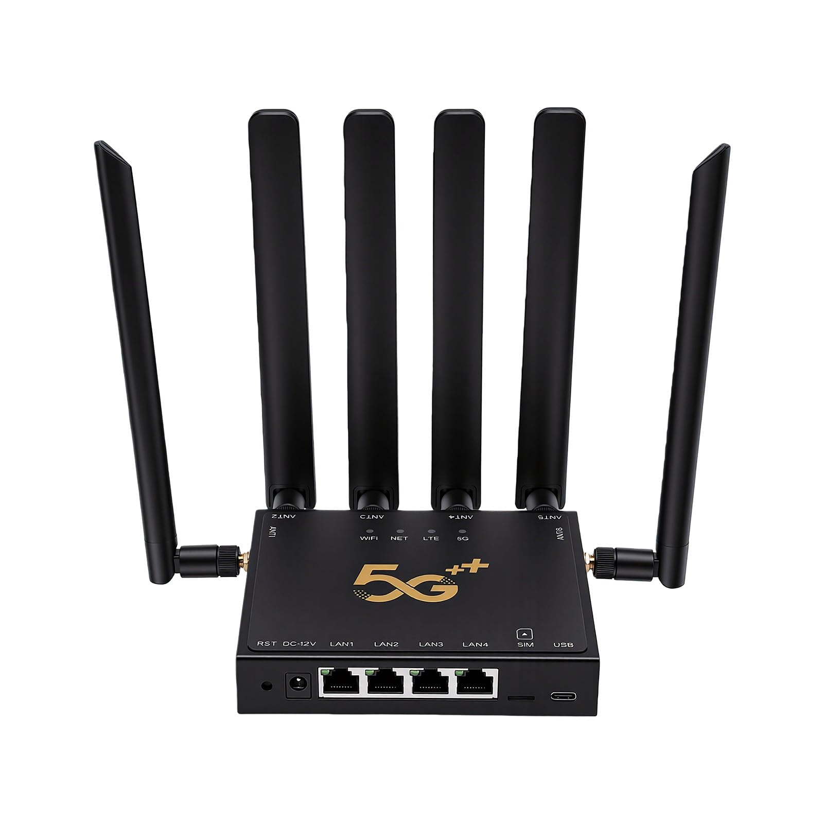 Ausla Router 5G Router Industriale per Schede SIM Wireless Dual Band con | Uscita Cablata Dual Mode Sa,Nsa, Gigabit Ethernet, Bande Simultanee 2,4g/5g, Protocollo 802.11ax, Custodia in Metallo, per