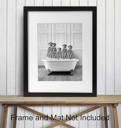 Miniatura 3 de Bathroom Wall Decor - Funny Bathroom Decor - Bathroom Wall Art - Meerkat Bathroom Decorations Pictures - Bath Artwork - Modern Bathroom Accessories