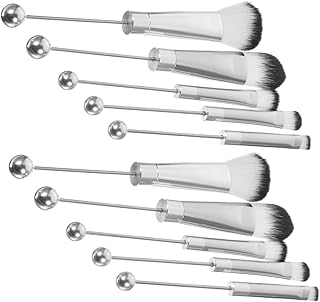 2 juegos de brochas de maquillaje con mango d...