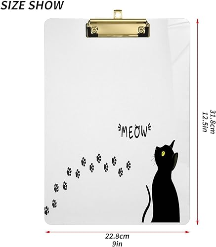 Miniatura 3 de Portapapeles de plástico con diseño de moda para estudiantes, niños, mujeres y hombres, tablero de clip acrílico A4, tamaño estándar A4, 9 x 12.5