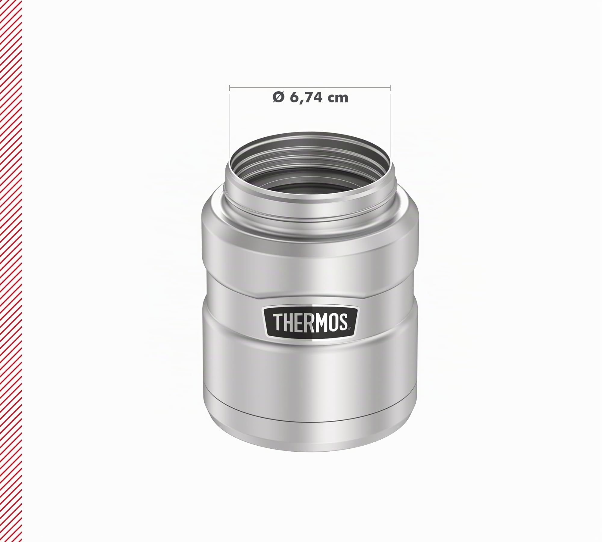Récipient alimentaire isotherme Stainless King, 0,47l, Acier inoxydable, Mattiert, 9,7x9,7x14,2 cm