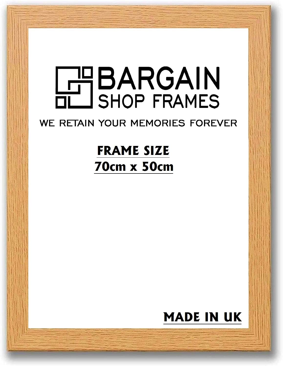 Bargain Shop Az 70cm x 50cm Poster Frame Oak Wooden Effect