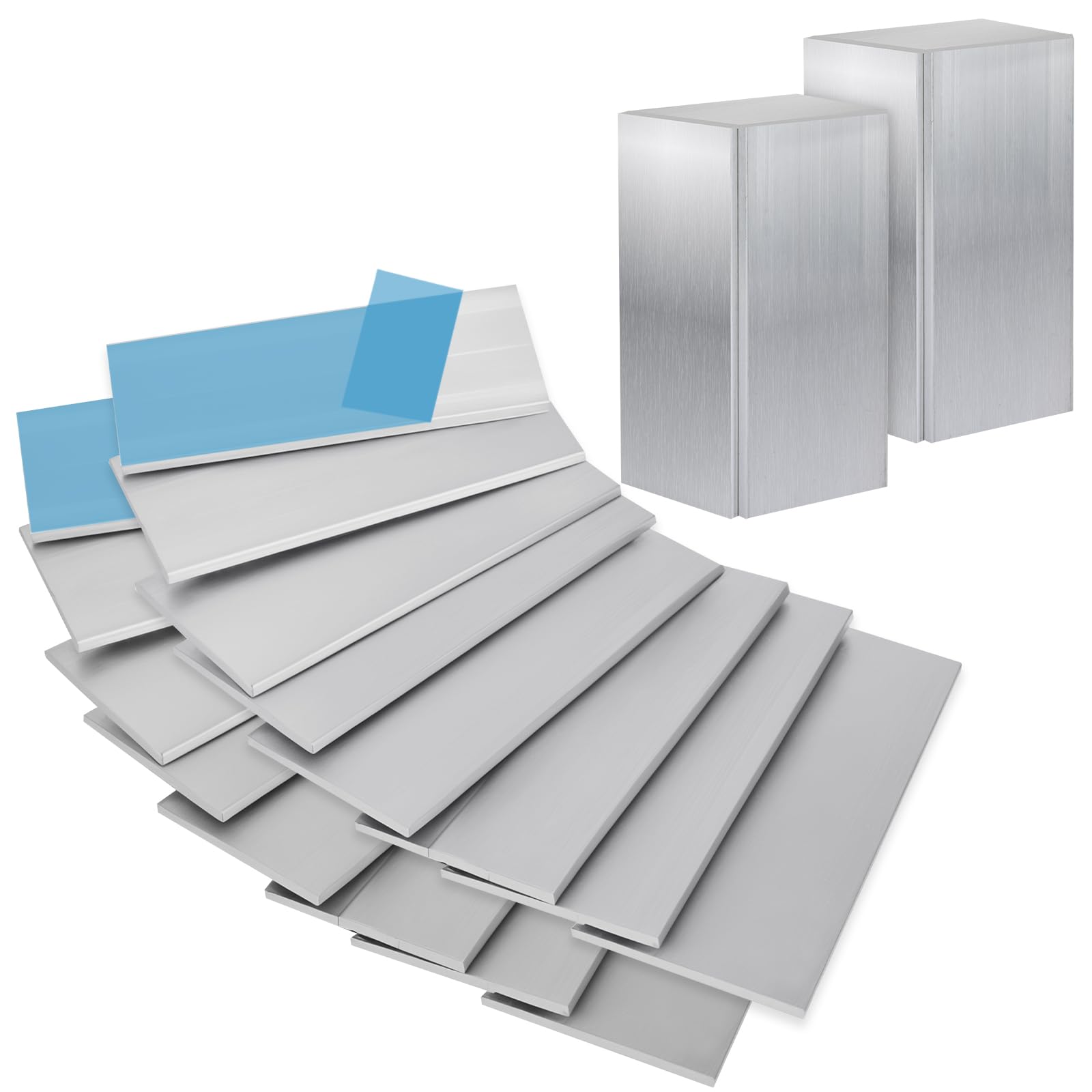 Coopay 16 Pack 6061 T6 Aluminum Sheet Welding Kit 1/8” Thick 2” x 4” Welding Coupons DIY Weld Practice Kits Beginners for Mig Tig Stick MMA Arc Gas