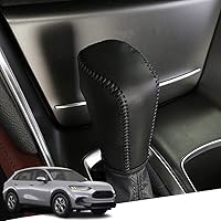 Vista 47 de Great-luck Funda Protectora de Perilla de Palanca de Cambios Automática de Cuero Genuino con Moldura, Accesorios Interiores Personalizados