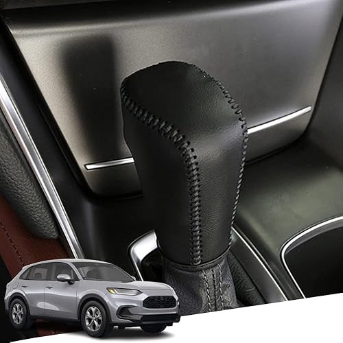 Miniatura 47 de Great-luck Funda Protectora de Perilla de Palanca de Cambios Automática de Cuero Genuino con Moldura, Accesorios Interiores Personalizados