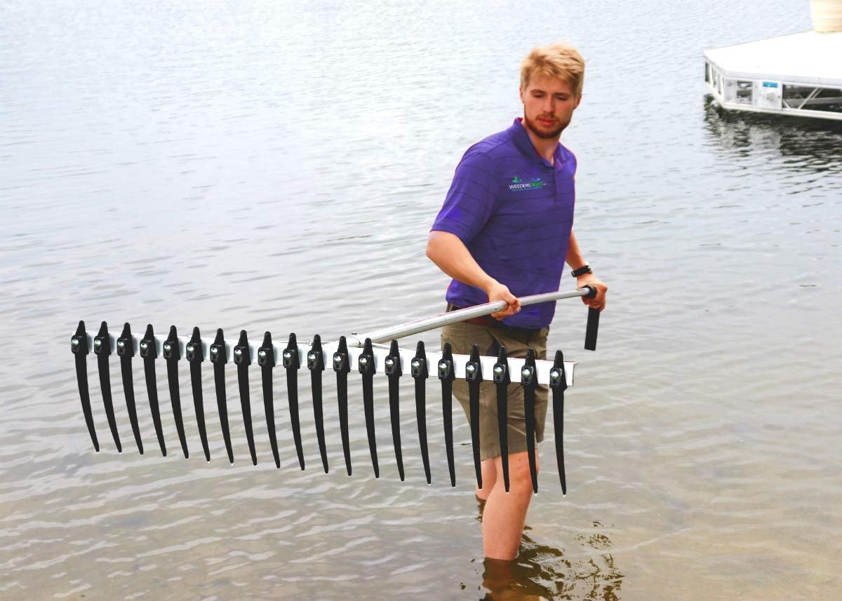 Rake Zilla Extra Large Heavy Duty Aquatic Weed Rake with