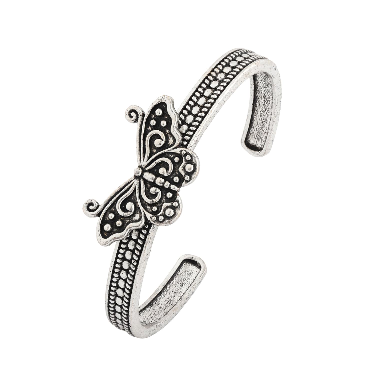 Boho Tribe Butterfly Oxidised Cuff Bangle For Women|Women Cuff Bracelets|Gift For Her|Women's Gift|For Sister|For Lover|For Girlfriend|For Wife|Summer|Travel|Casual-image-21