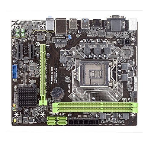 Maxsun H110zl M-ATX LGA1151 Carte Mère, Dual Channel DDR3/4sata Ⅲ DVI + VGA + HDMI 100 m LAN Puce Cover