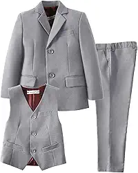 YuanLu Conjunto de terno para meninos, vestido de baile para crianças, conjunto de terno de smoking formal colete e calça