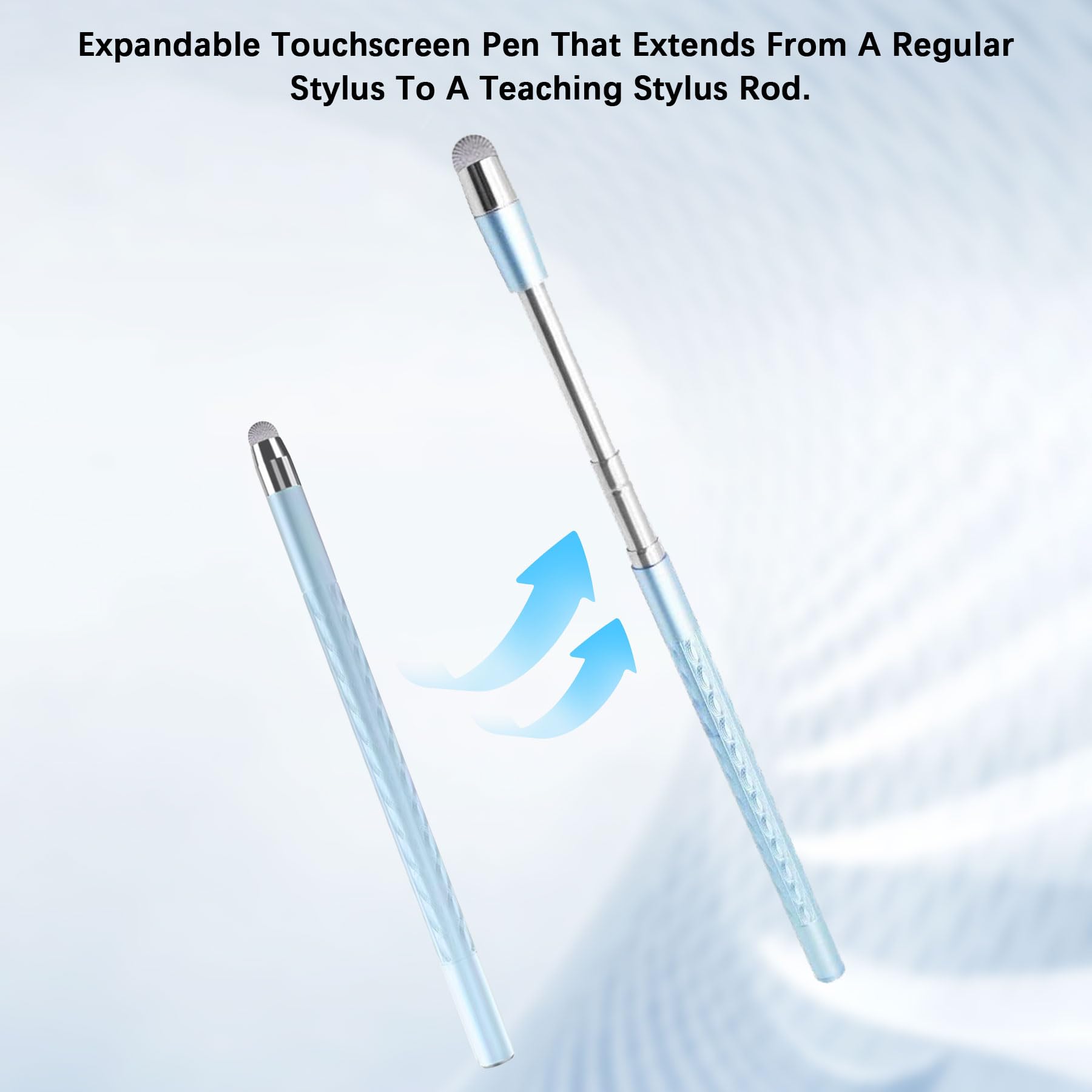 CXJINZE Stylus Pens for Touch Screens, High Precision Scalable Teaching Stylus Pen for iPad/Apple/iPhone/Mini/Air/Android/Microsoft/Surface All Capacitive Touch Screens, Blue