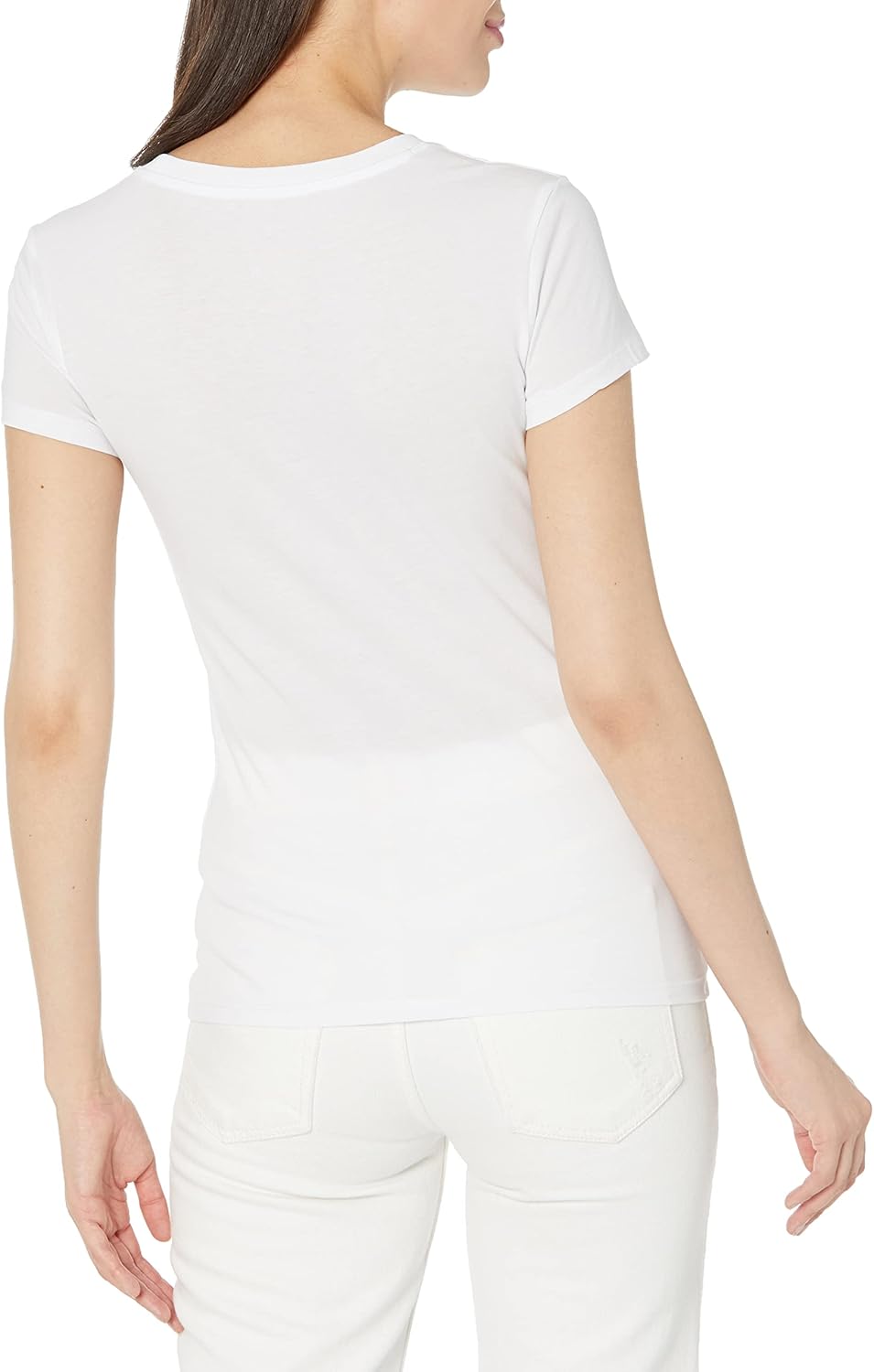 Armani Exchange Women's Summer Beats Tee, Optic White, Large - Image 2