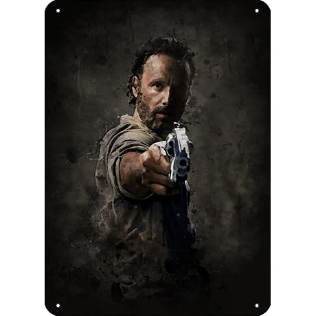 Rick Grimes Walking Dead The Walking Dead Poster Metal Tin Sign 8 x 12Inch